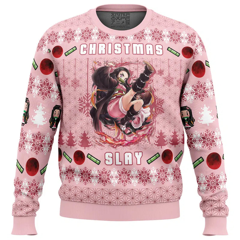 Nezuko Christmas Slay Demon Slayer Ugly Christmas Sweater