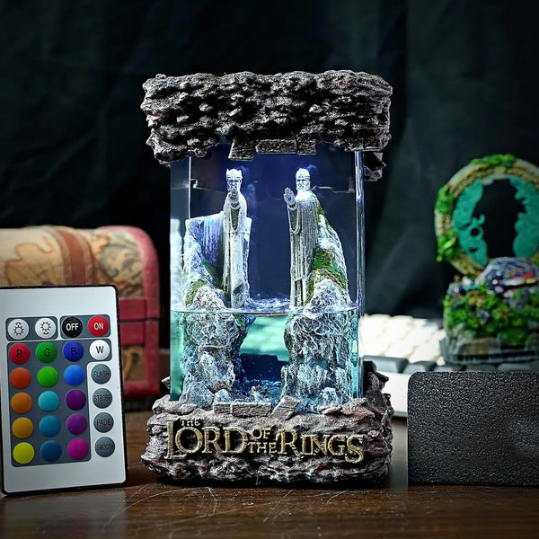 LOTR Lord Of Rings Gates of Argonath Diorama Epoxy Resin Lamp, Night Light, Wireless Lights