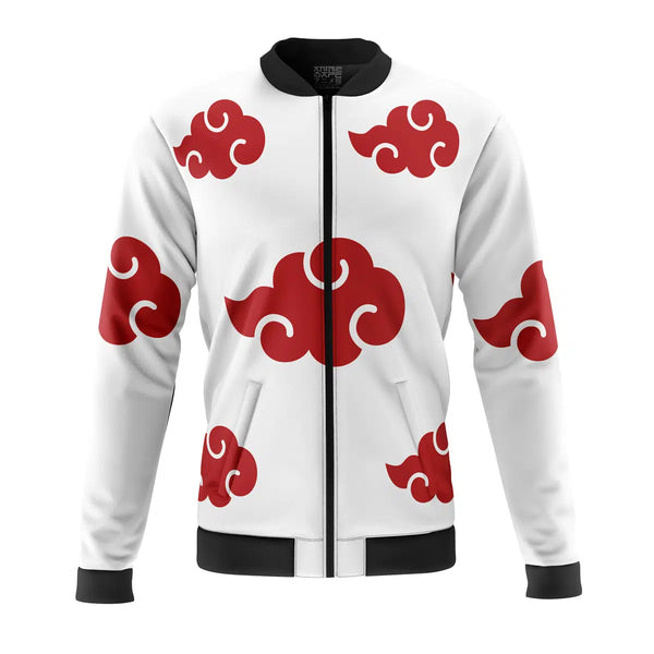 Akatsuki White Naruto Casual Bomber Jacket