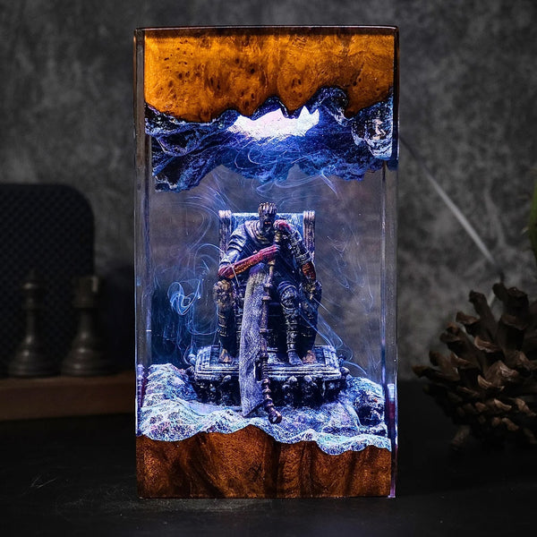 Yhorm On Throne Dark Souls Epoxy Resin Lamp, Night Light