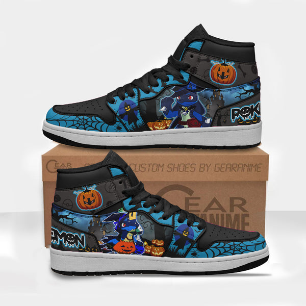 Lucario Pokemon Halloween Shoes Custom Anime Boot Sneakers