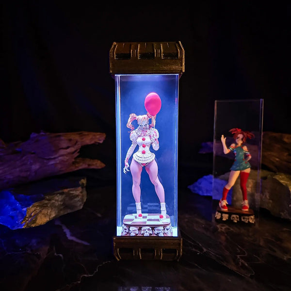 Halloween Horror IT Pennywise Girl Diorama Epoxy Resin Lamp, Night Light, Wireless Lights