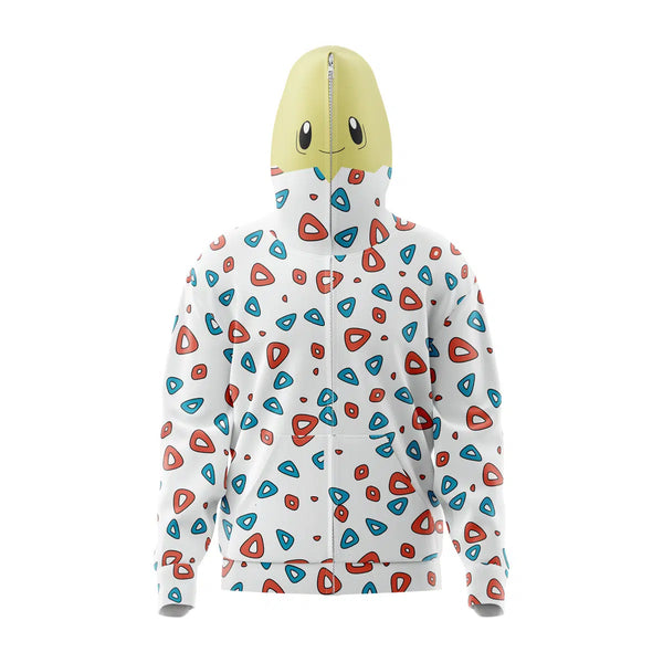 Togepi Pokemon Full Face Zip Hoodie