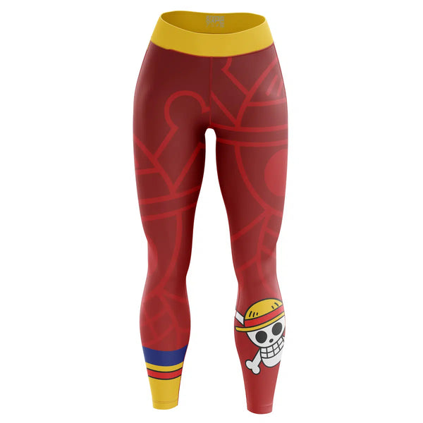 Luffy Straw Hat One Piece Custom Unisex Leggings Spats Training Tights