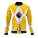 Yellow Ranger Mighty Morphin Power Rangers Casual Bomber Jacket