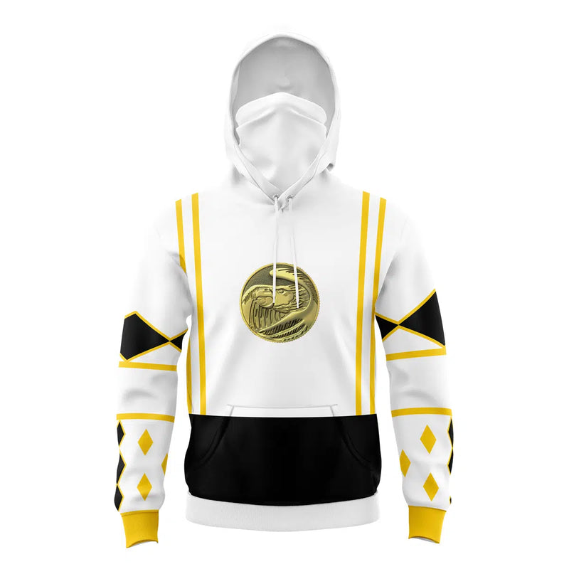 White Ranger v2 Power Rangers Ninjetti Masked Hoodie