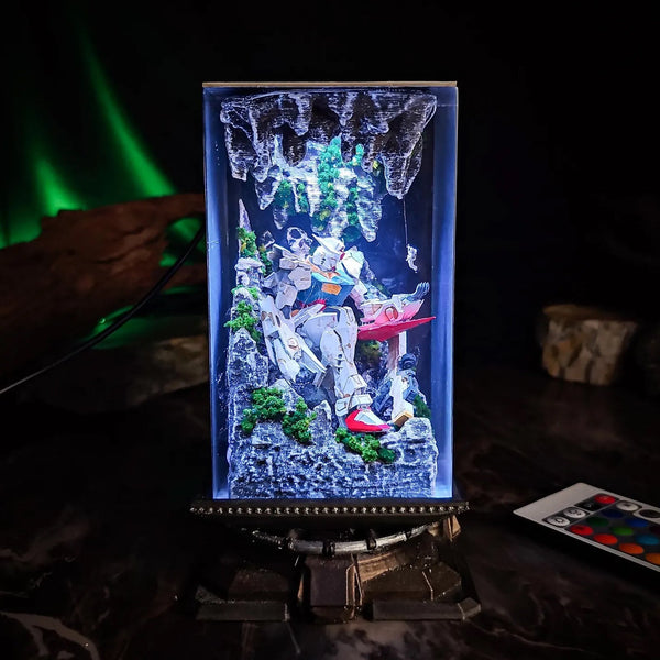 Gundam RX-78 Diorama Epoxy Resin Lamp, Night Light, Wireless Lights