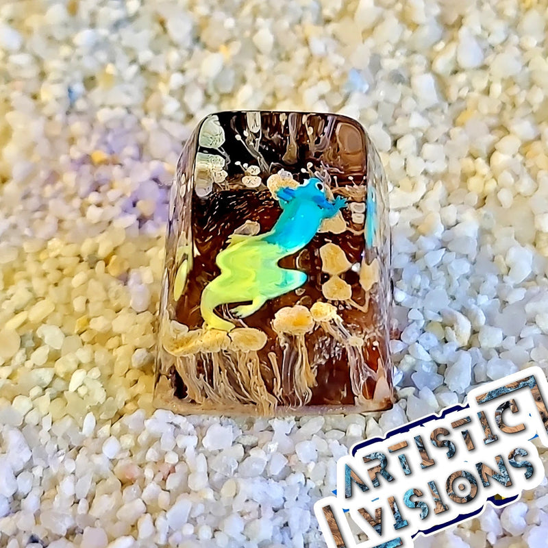 Axolotl Artisan Keycaps Epoxy Resin