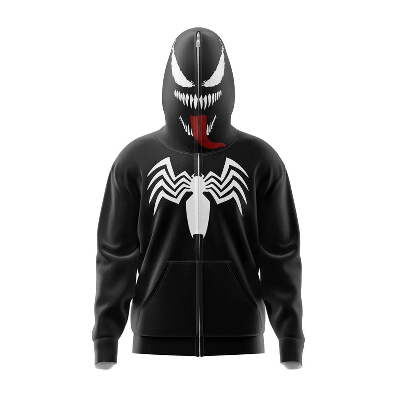 Venom Marvel Comics Full Face Zip Hoodie