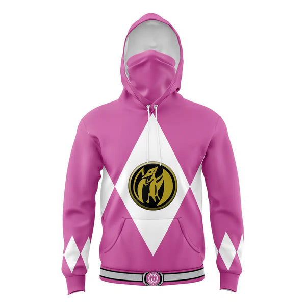 Pink Ranger Mighty Morphin Power Rangers Masked Hoodie