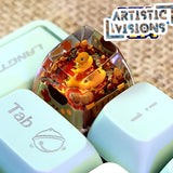 Pokemon Charmander Hitokage Artisan Keycaps Epoxy Resin