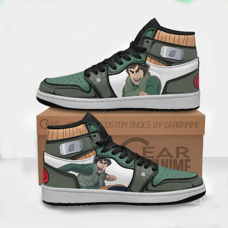 Might Guy Boot Sneakers Custom Naruto Anime Shoes