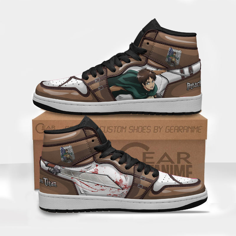 Eren Jaeger Custom 3D Shoes Attack On Titan Anime Boot Sneakers