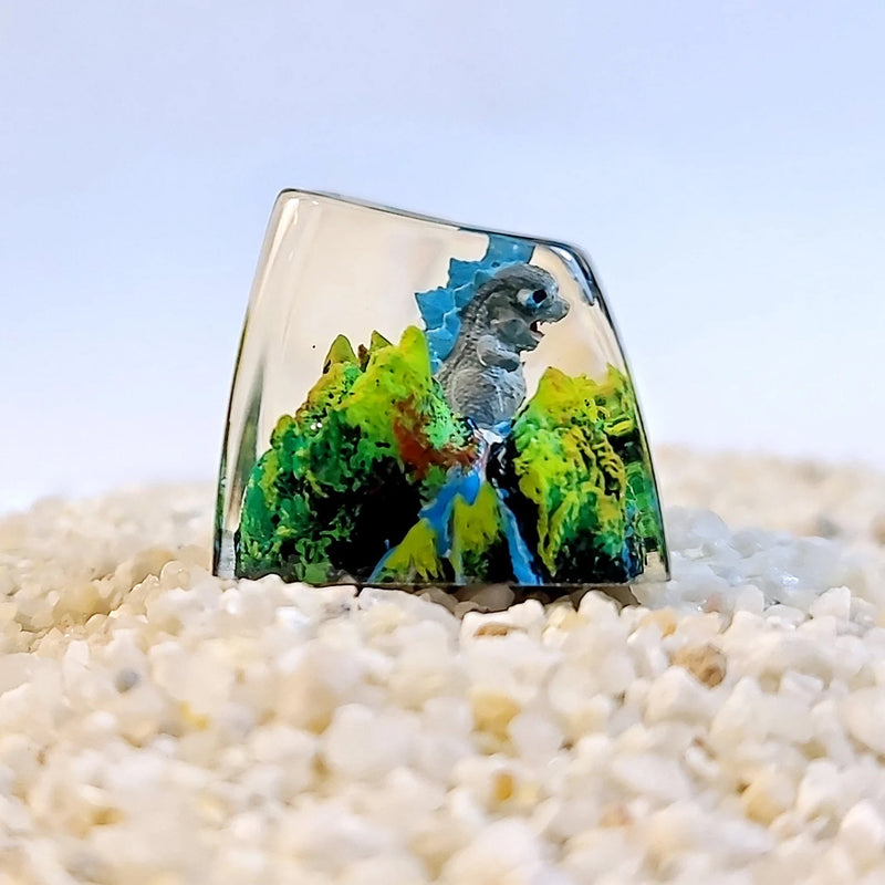 Godzilla Chibi Skull Island Artisan Keycaps Epoxy Resin