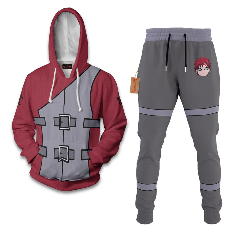 Gaara Naruto Hoodie And Jogger Set Anime Clothes