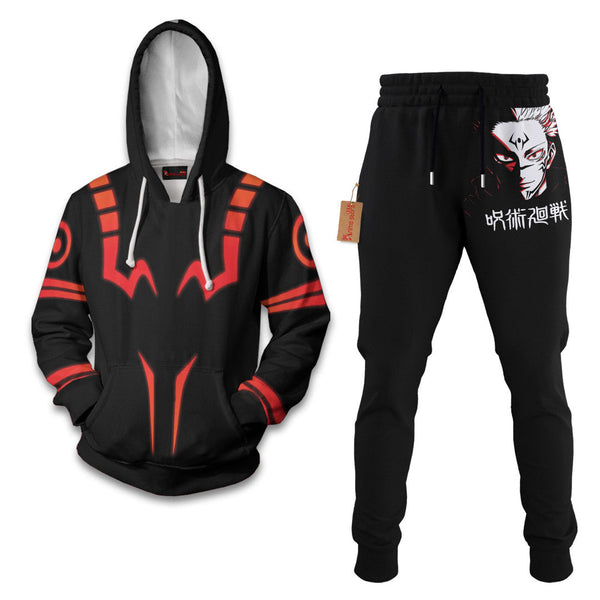 Sukuna Jujutsu Kaisen Hoodie And Jogger Set Anime Clothes