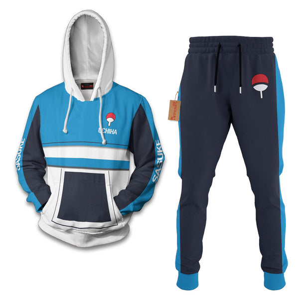 Sasuke Naruto Hoodie And Jogger Set Anime Clothes