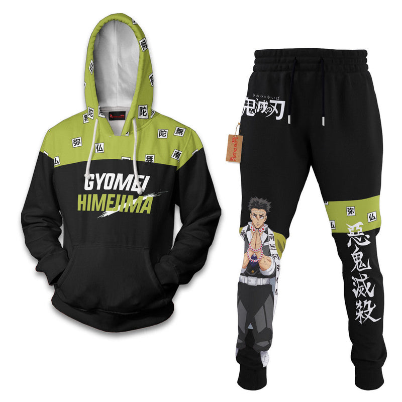 Gyomei Himejima Demon Slayer Hoodie And Jogger Set Anime Clothes