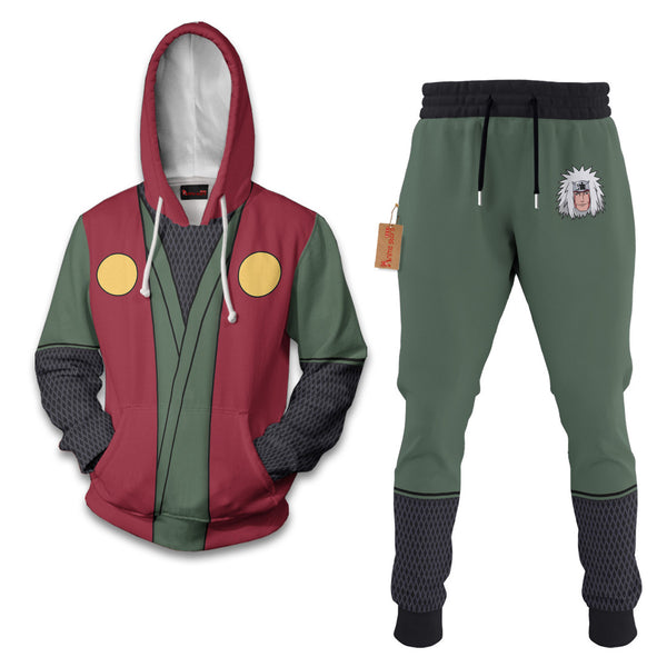 Jiraiya Naruto Hoodie And Jogger Set Anime Clothes