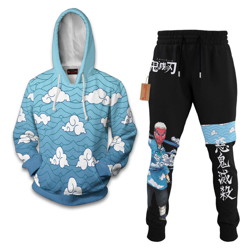 Sakonji Urokodaki Demon Slayer Hoodie And Jogger Set Anime Clothes