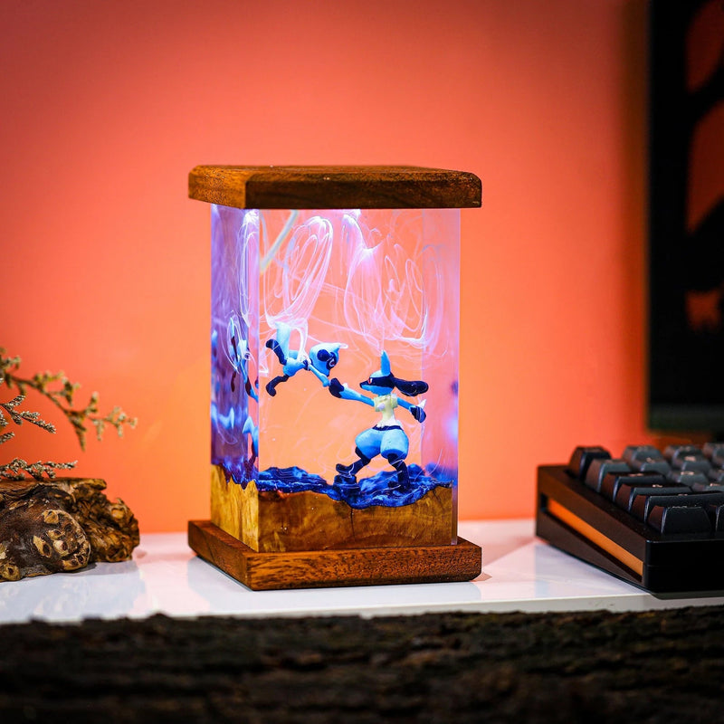 Pokemon Lucario Riolu Epoxy Resin Lamp, Night Light