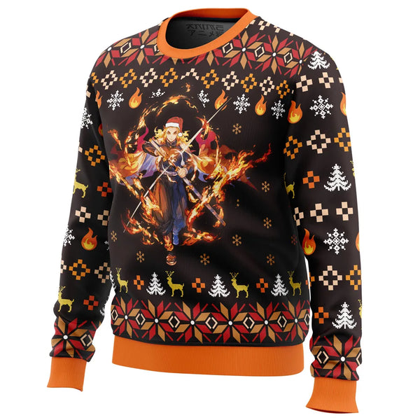 Fire Rengoku Demon Slayer Christmas Sweater