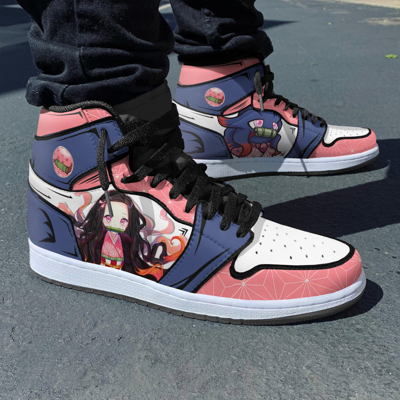 Misdreavus x Nezuko Shoes Custom Pokemon x Demon Slayer Boot Sneakers