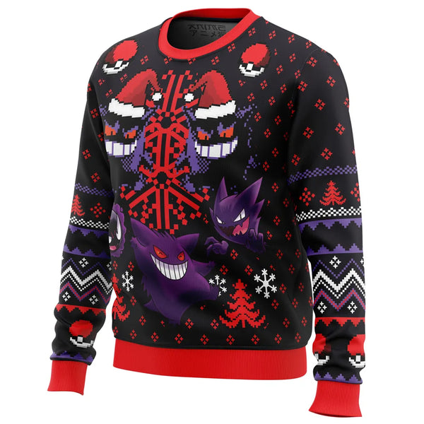 Ghosts Gengar Ghastly Pokemon Ugly Christmas Sweater