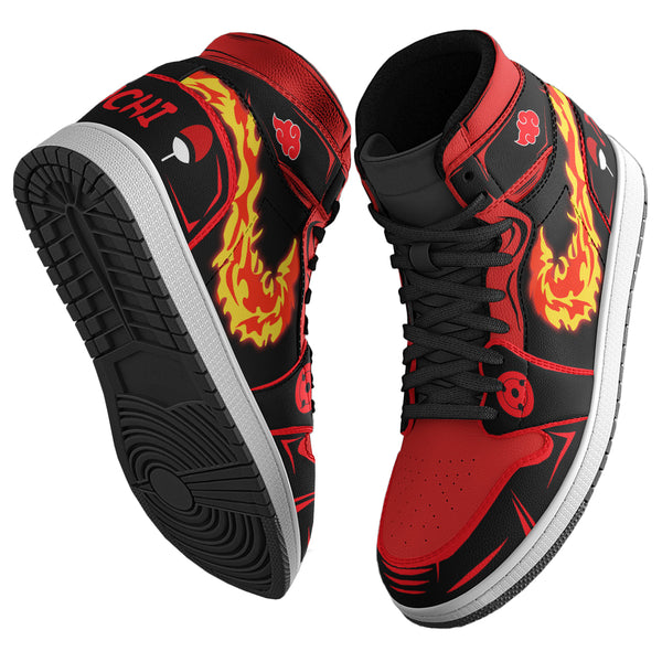 Itachi Fire Ball Jutsu Custom Shoes Anime Naruto Boot Sneakers