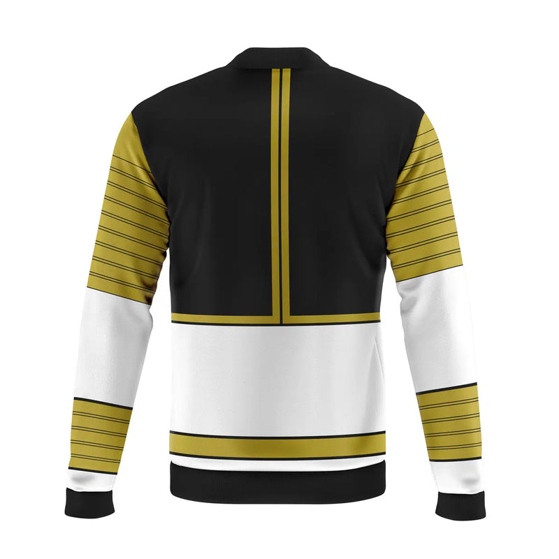 White Ranger Mighty Morphin Power Rangers Casual Bomber Jacket