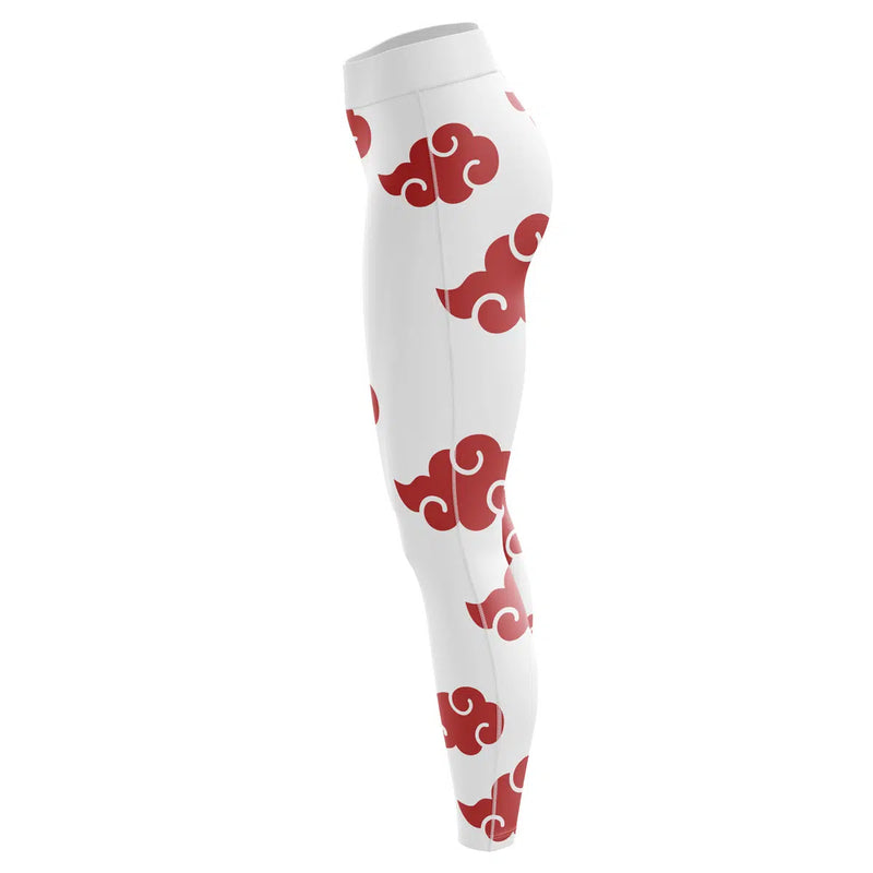 White Akatsuki Custom Unisex Leggings Spats Training Tights