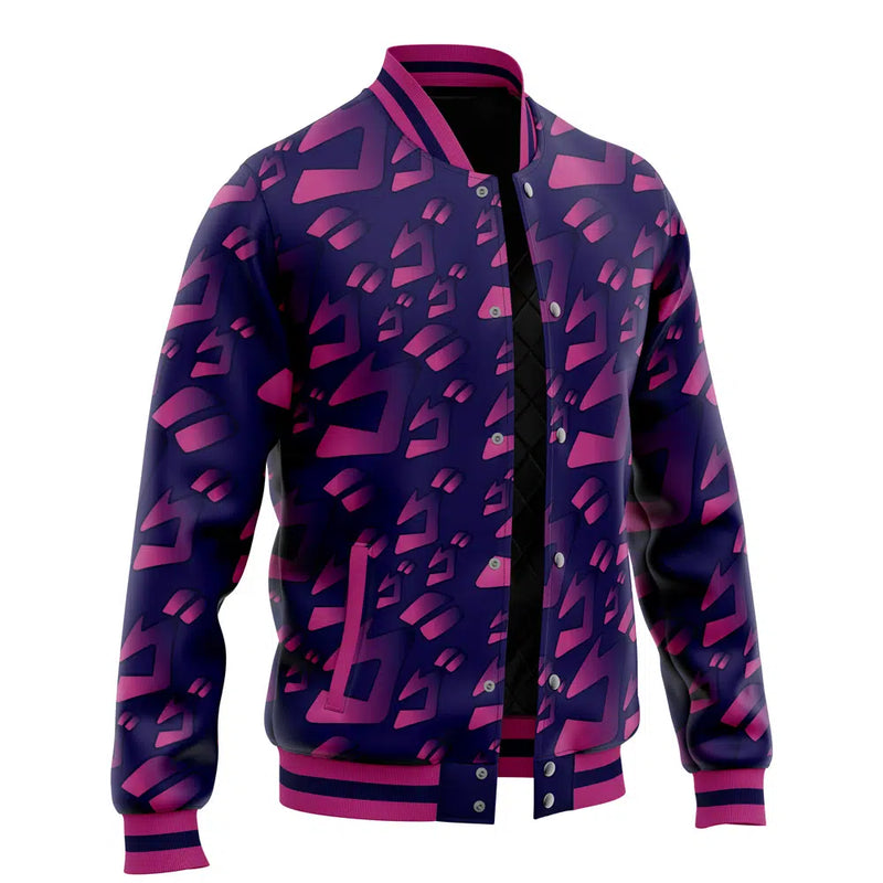 Menacing Aura Pattern Jojo’s Bizarre Adventure Varsity Jacket