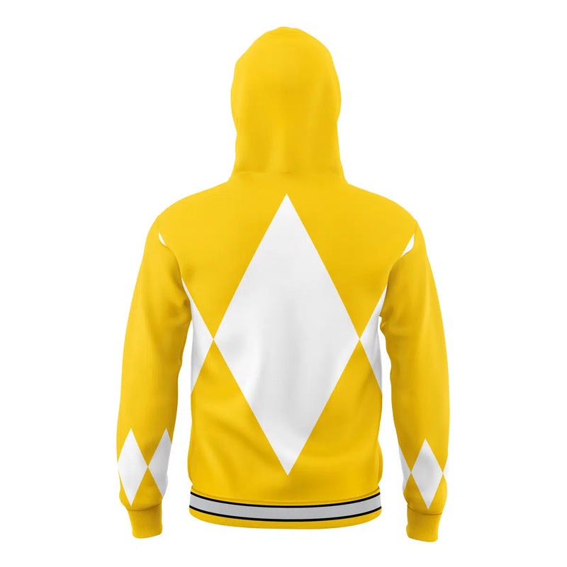 Yellow Ranger Mighty Morphin Power Rangers Masked Hoodie