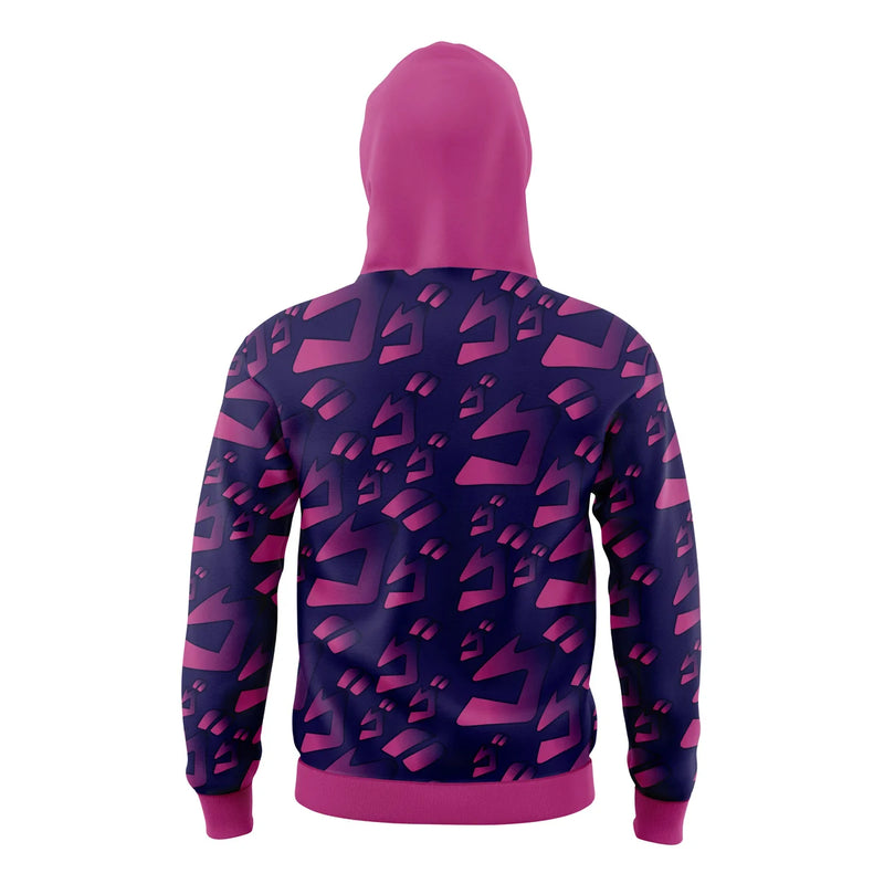 Menacing Aura Jojo’s Bizarre Adventure Masked Hoodie