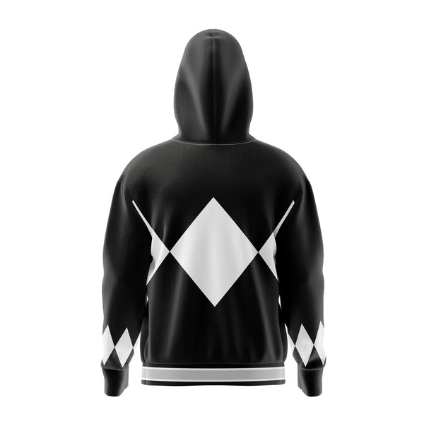 Black Ranger Power Rangers Full Face Zip Hoodie