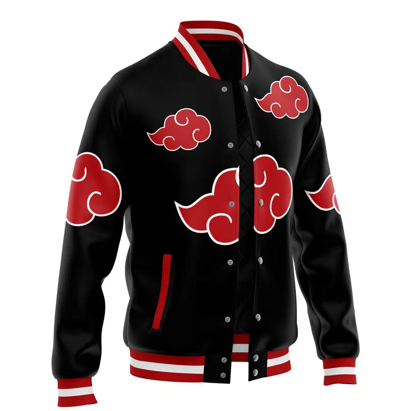 Akatsuki Pattern Naruto Varsity Jacket