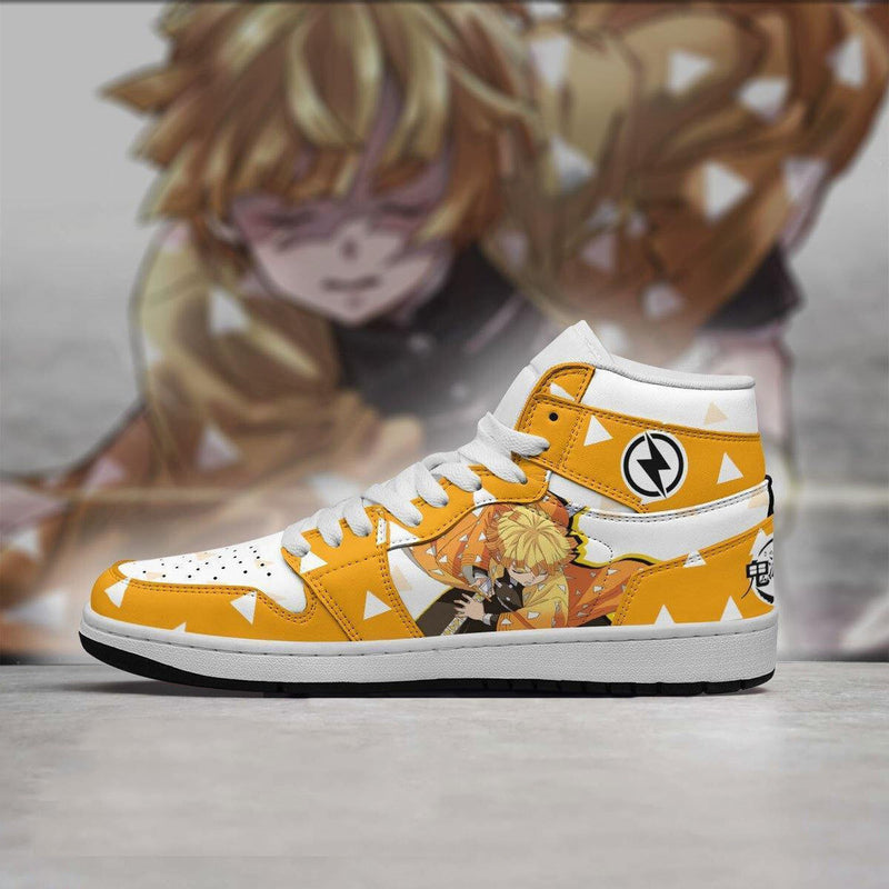 Zenitsu Shoes Demon Slayers Shoes Anime Boot Sneakers Custom Thunder Breathing