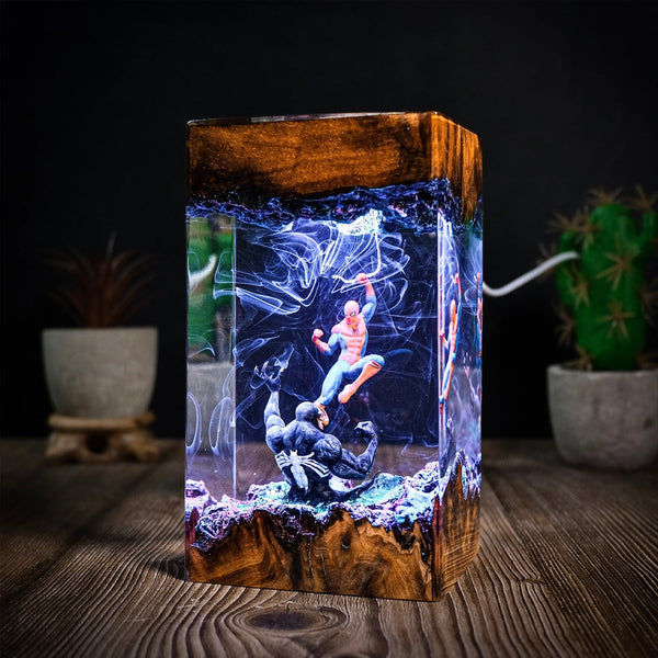 MCU Spider-Man vs Venom Epoxy Resin Lamp, Night Light