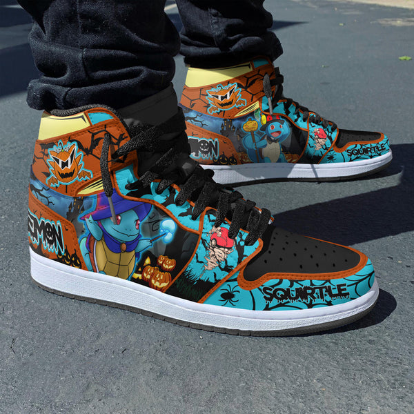 Pokemon Squirtle Halloween Boot Sneakers Custom Anime Shoes