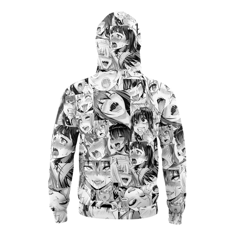 Ahegao Manga Masked Hoodie