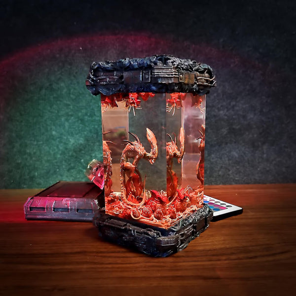 Xenomorph Alien Space Monster Diorama Epoxy Resin Lamp, Night Light, Wireless Lights