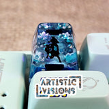 Pokemon Umbreon Artisan Keycaps Epoxy Resin