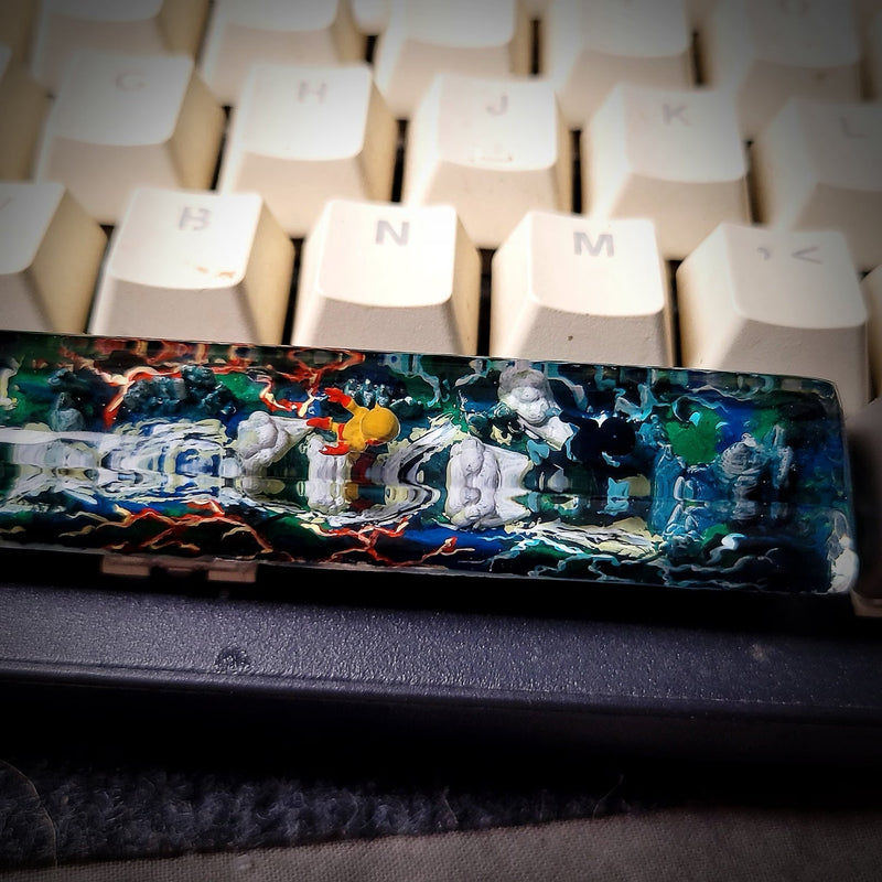 Marvel The Flash Spacebar Artisan Keycaps Epoxy Resin