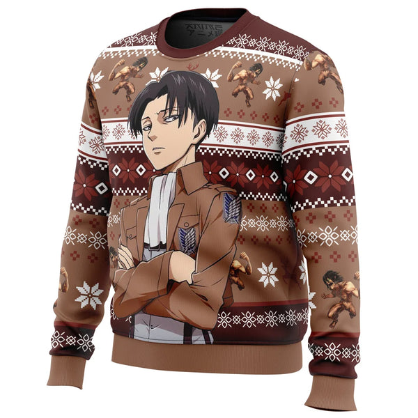 Levi Ackerman Attack on Titan Ugly Christmas Sweater