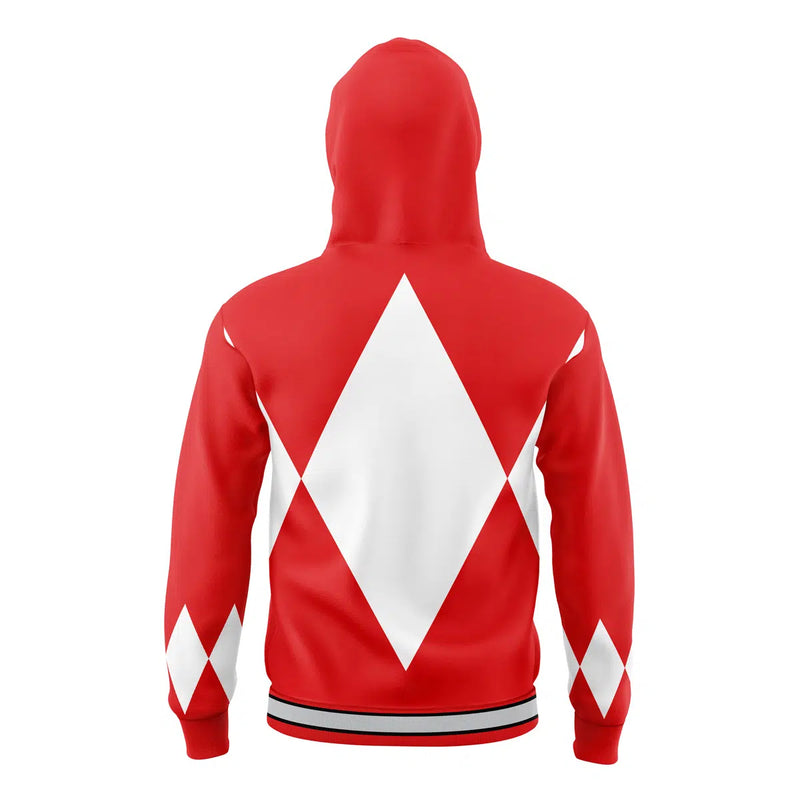 Red Ranger Mighty Morphin Power Rangers Masked Hoodie