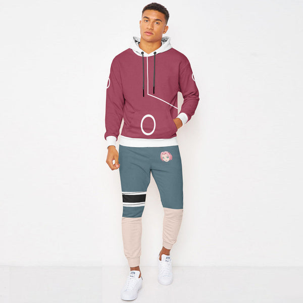 Sakura Haruno Naruto Hoodie And Jogger Set Anime Clothes