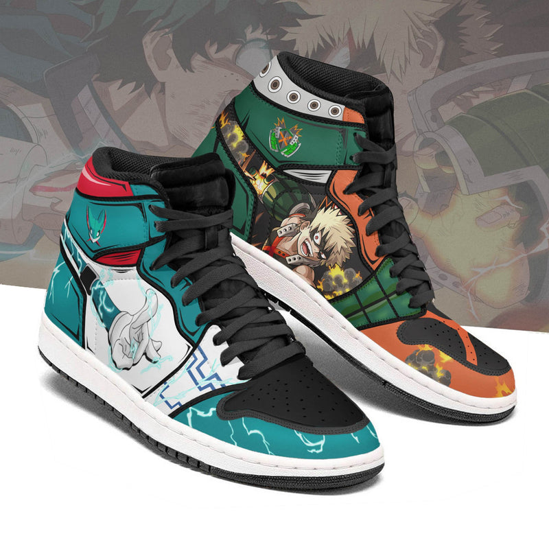 Deku x Katsuki Shoes Custom My Hero Academia Anime Boot Sneakers