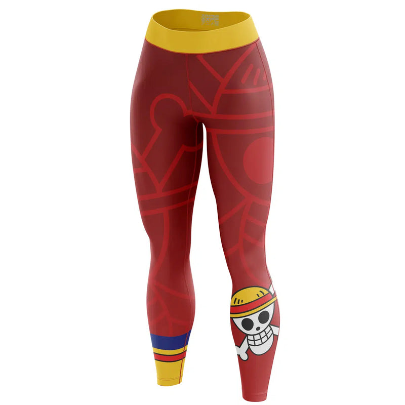 Luffy Straw Hat One Piece Custom Unisex Leggings Spats Training Tights