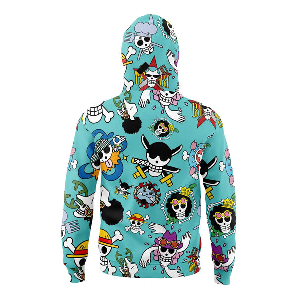 Jolly Roger One Piece Masked Hoodie