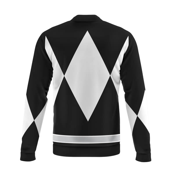 Black Ranger Mighty Morphin Power Rangers Casual Bomber Jacket